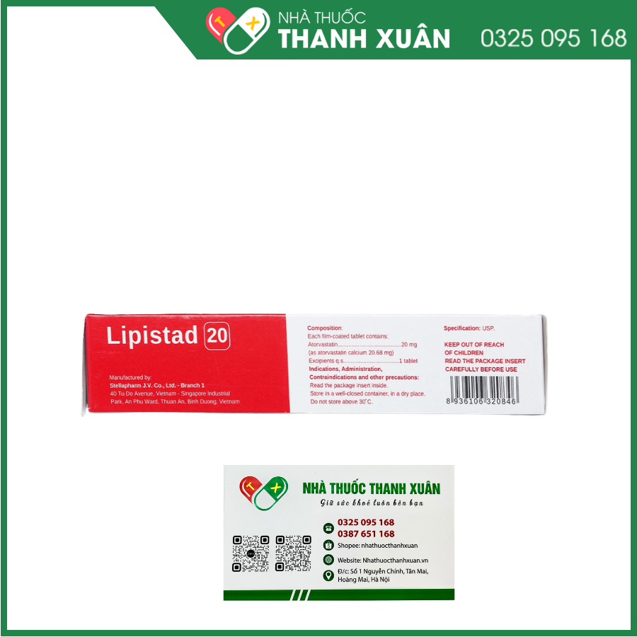 Lipistad 20 trị rối loạn mỡ máu